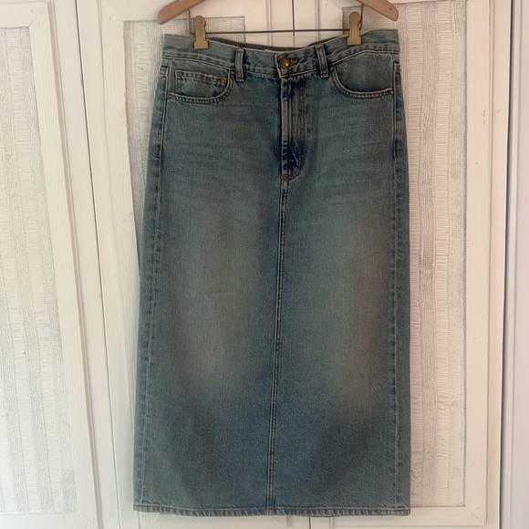 NEW THE GREAT. column skirt in monterey wash NWT SZ 29 - Picture 5 of 9